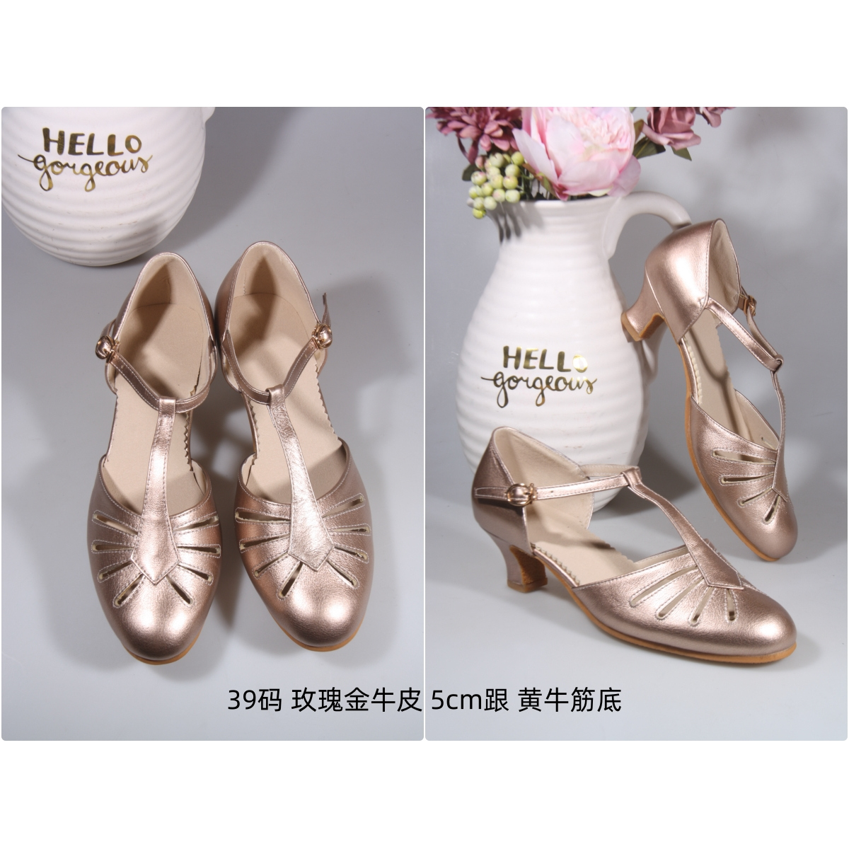 特价头层牛皮女鞋现货清仓摇摆舞鞋女鞋swing春秋镂空款33到37码 - 图2