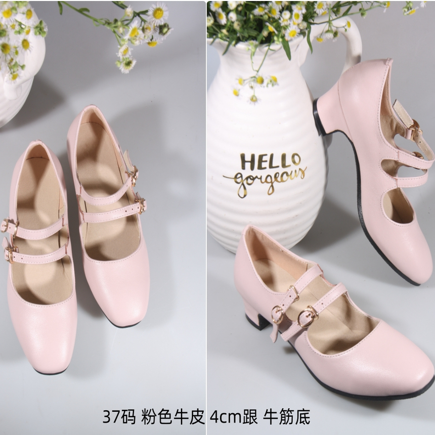 特价头层牛皮女鞋现货清仓摇摆舞鞋女鞋swing春秋镂空款33到37码 - 图3