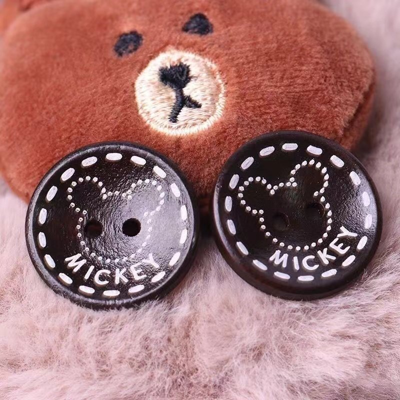 圆形棕色纽扣儿童可爱卡通木头纽扣外套毛衣大衣 睡衣家居服扣子,淘宝优惠券,粉丝福利购,淘宝优惠卷