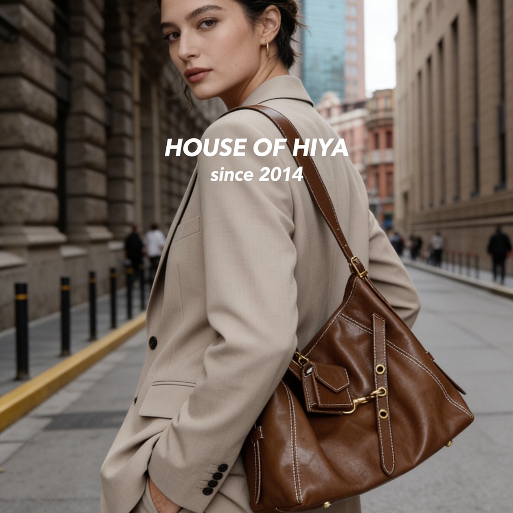 新款头层牛皮通勤大容量托特慵懒单肩斜跨女包hobo复古锁扣电脑包,淘宝优惠券,粉丝福利购,淘宝优惠卷