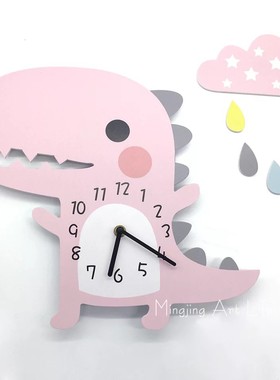 ins北欧白色云朵雨滴拍照挂钟