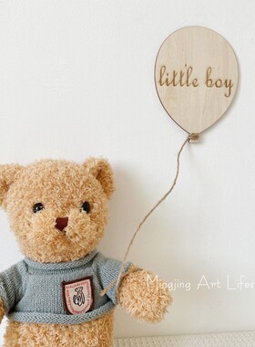 ins北欧儿童房家居装饰品高品质木质气球摄影拍照道具生日会道具