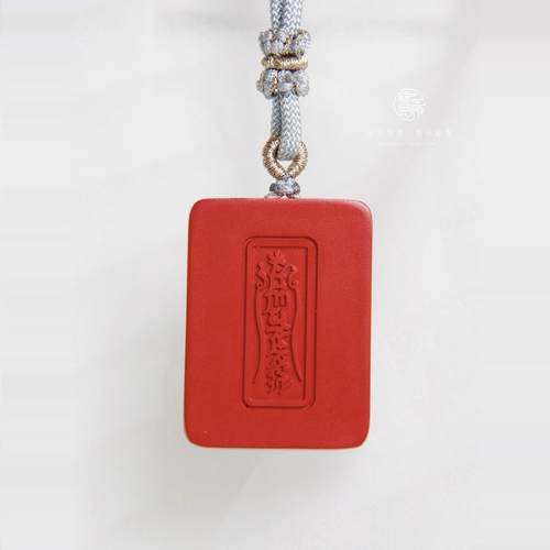 朱砂彩绘绿度母吊坠平安国风新中式本命年男女生挂件项链高含量 - 图0