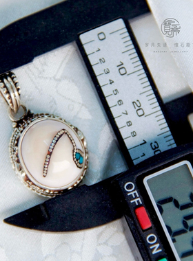 藏式补丁绿松吊坠尼泊尔925纯银纯手工掐丝民族复古风白色系