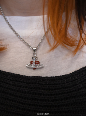 匡舟日本中古土星西太后金属项链