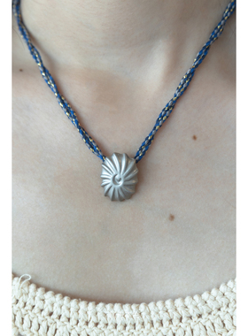 匡舟本色 复古民族风vintage 海岛少女贝壳吊坠手作编织绳 项链