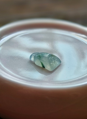 天然翡翠a货冰飘花冰蓝手工diy配饰配件项链手链吊坠散珠特色莲蓬