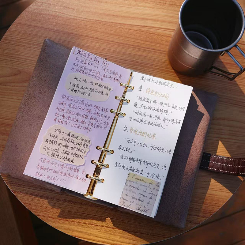 真皮活页A6Slim手帐记事本多功能收纳A7A6随时旅行笔记本,淘宝优惠券,粉丝福利购,淘宝优惠卷