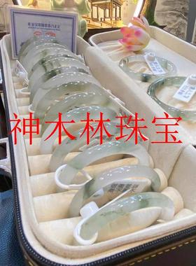 不知春绿手镯天山翠手串新疆冰种阳绿飘花金丝玉女款搭配圆条玉镯