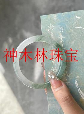 玛瑙玉髓手镯冰种雪翠玉镯金丝玉圆条玉镯子新中式国风百搭女款镯