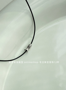 锦鲤极细S925纯银小鱼项圈choker