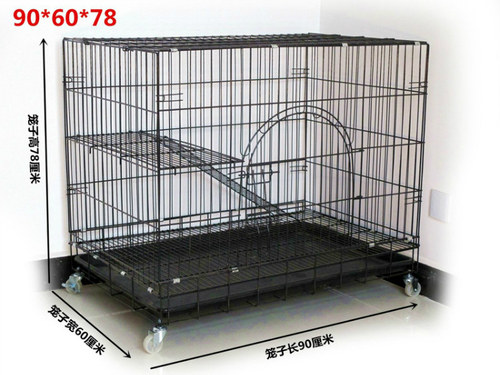家用宠物猫笼子可全折叠大号小号双层三层四层猫窝猫别墅猫咪笼具 - 图1