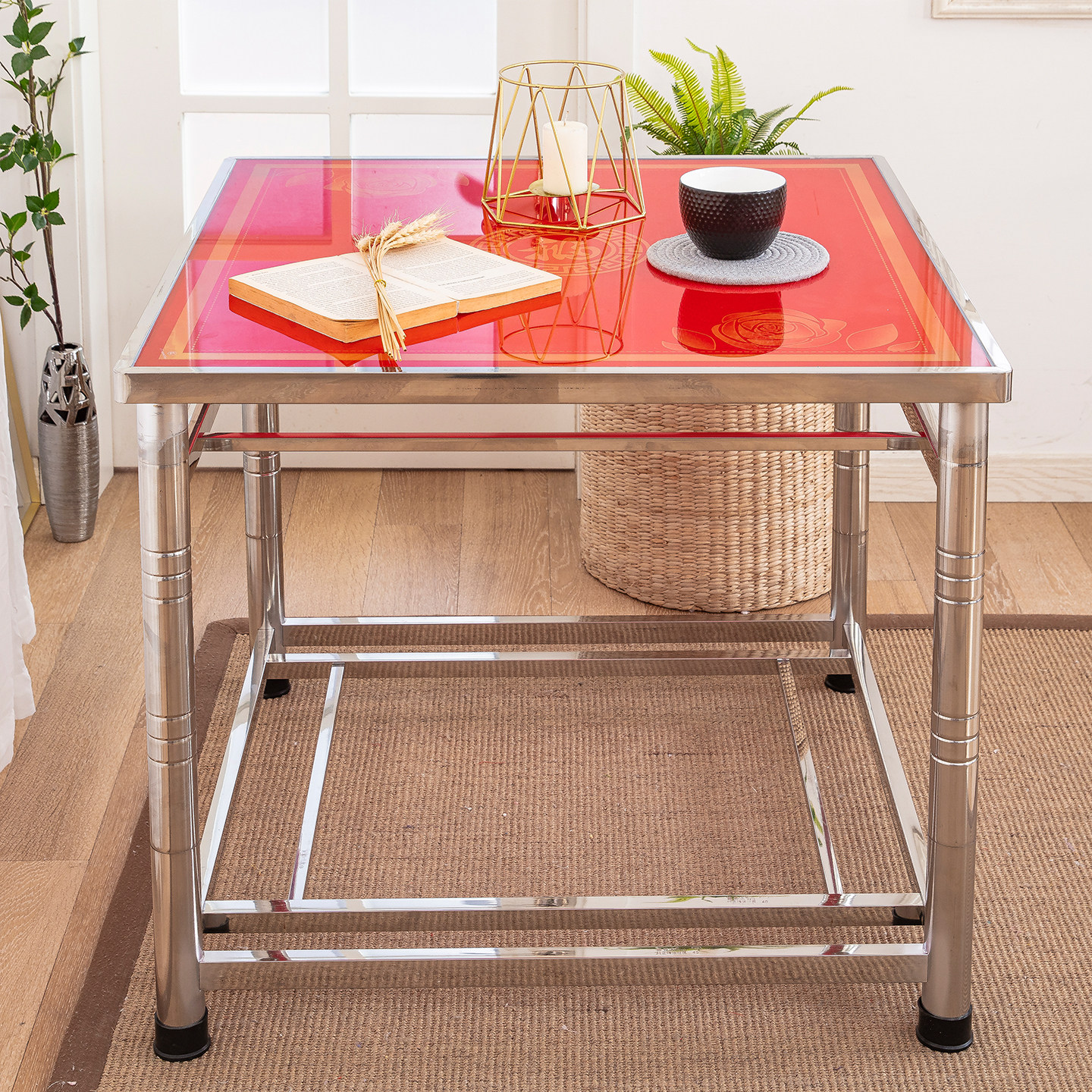 SUS304家用不锈钢烤火桌折叠组装桌冬季新款加厚正方形取暖小架子,淘宝优惠券,粉丝福利购,淘宝优惠卷