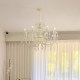 French light luxury cream crystal chandelier living room bedroom