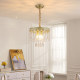 French light luxury crystal cream restaurant chandelier
