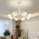 French light luxury crystal cream style chandelier warm lily of the valley