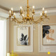 Bedroom crystal simple living room chandelier clothing store American style