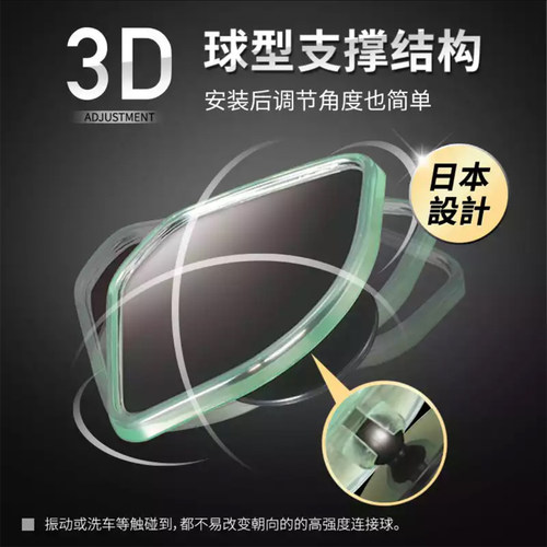 日本快美特盲区辅助镜倒车后视镜小圆镜子360度盲点镜广角辅助镜 - 图0