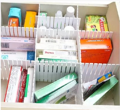 包邮 日本抽屉分格板组合饰物玩具收纳隔离板衣柜柜桶分割分格板 - 图1