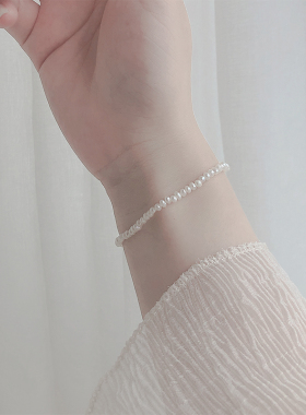 少见超小天然巴洛克珍珠叠戴手链