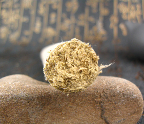 2厘米粗野生艾叶制绒石磨石臼长纤维艾绒条手工桑皮纸艾灸条10支 - 图2
