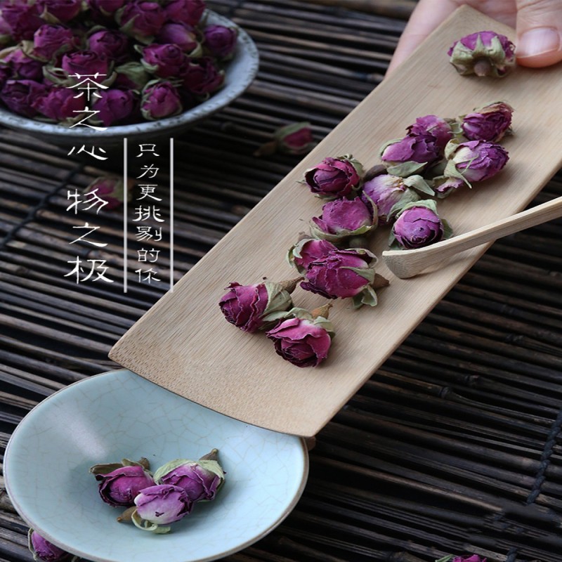 新疆和田玫瑰花茶农家新鲜花蕾沙漠重瓣玫瑰红花蕾90g花草茶自然