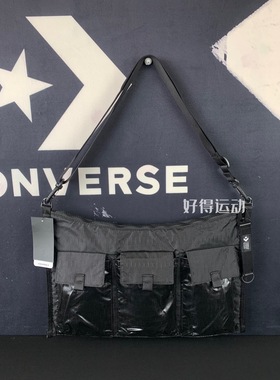 CONVERSE帅气斜挎包单肩包墨黑色