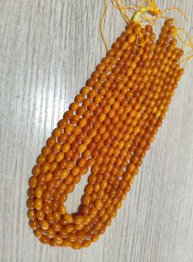 天然琥珀蜜蜡波罗的海老蜜蜡米珠小项链挂链38cm10年前的货一条价