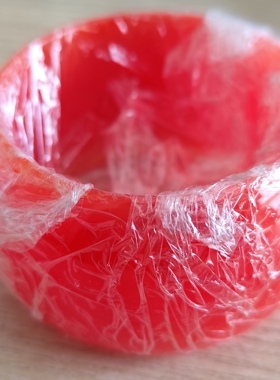 中东蜜蜡美人醉粉嫩超宽手镯33mm招桃花