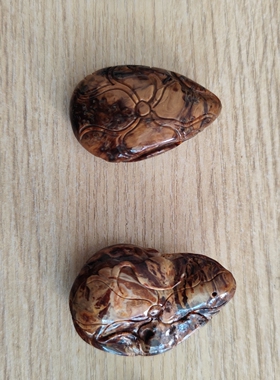 天然琥珀蜜蜡缅甸根珀全瓷干白花溶洞吊坠雕件一个价无瑕