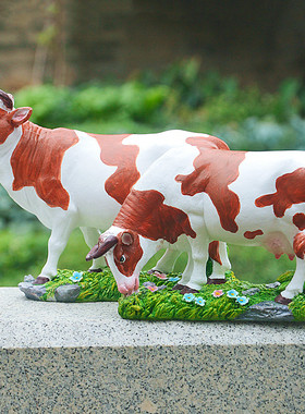 仿真小奶牛摆件美陈造景动物黄牛