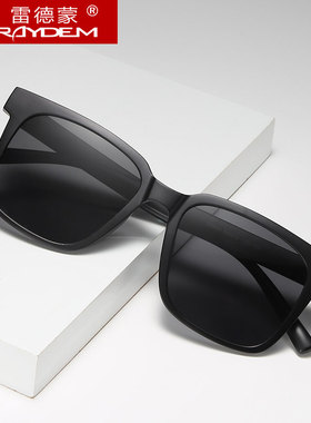 韩版潮流钓鱼专用圆脸方框墨镜