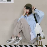 VANS Vanz Classic Slip на шахматной доске ленивые люди, пинающие женские туфли для обуви Vn000vosapk