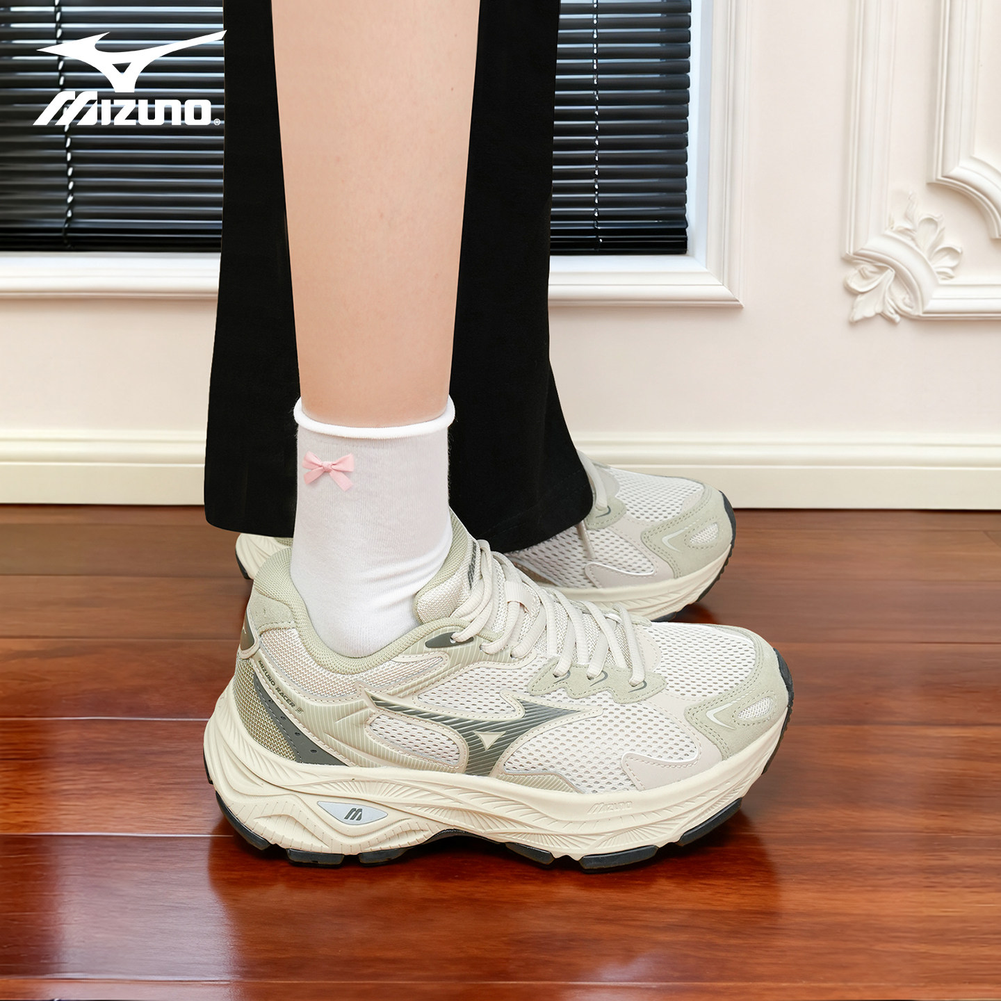 MIZUNO美津浓RACER S男鞋女鞋运动鞋轻便防滑耐磨跑步鞋不闷脚