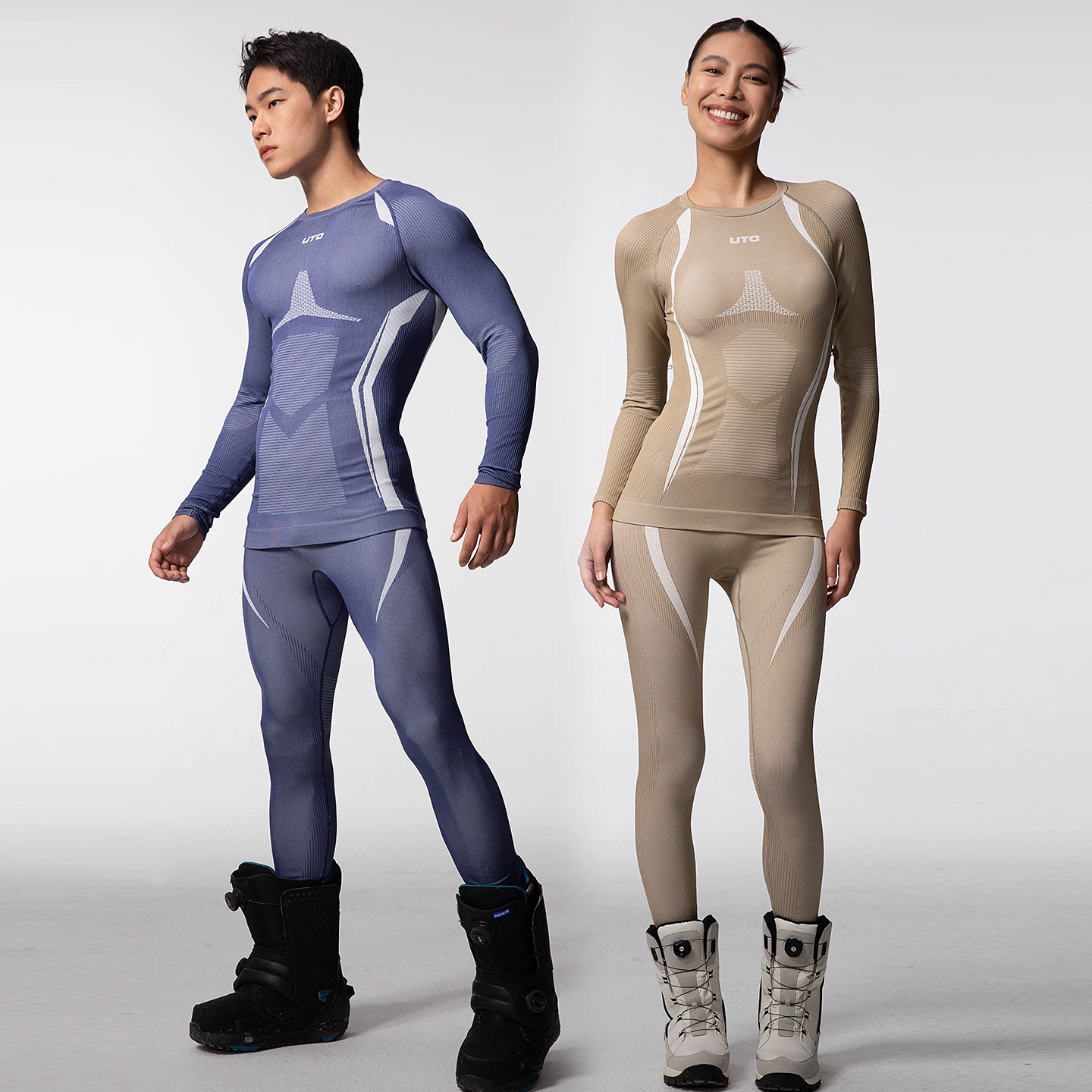 UTO無界速干衣男运动排汗保暖内衣女户外登山滑雪单向导湿套装,淘宝优惠券,粉丝福利购,淘宝优惠卷