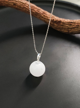 白玉玻璃珠精油扩香吊坠包邮