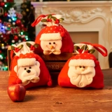 Apple, рождественский декор, ювелирное украшение, креативная льняная сумка для пожилых людей, подарок на день рождения, с медвежатами