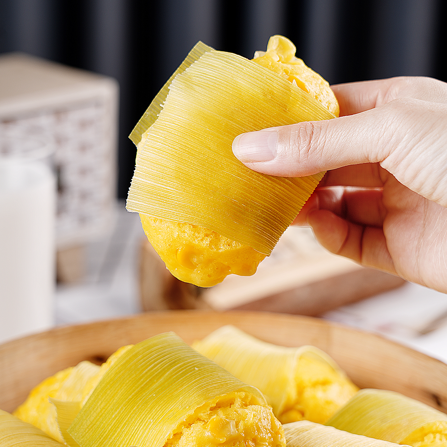 玉米粑粑蒸糕酒店饭店餐饮商用半成品食材儿童早餐宴席点心小吃 - 图1