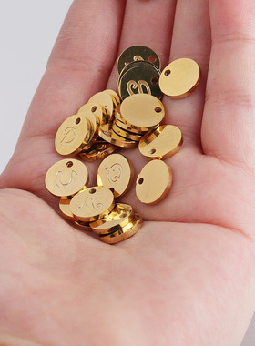 小圆牌不锈钢a-z腐蚀刻字吊坠