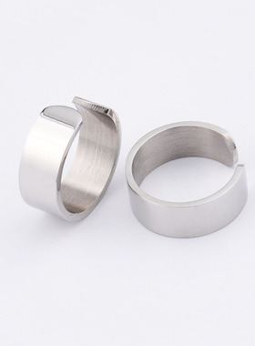 光面可刻字开口戒指RUMNVNTY钛钢