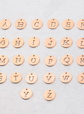 diy单孔不锈钢饰品配件12mm吊坠