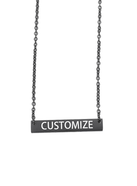 镜面几何形项链私人情侣吊坠