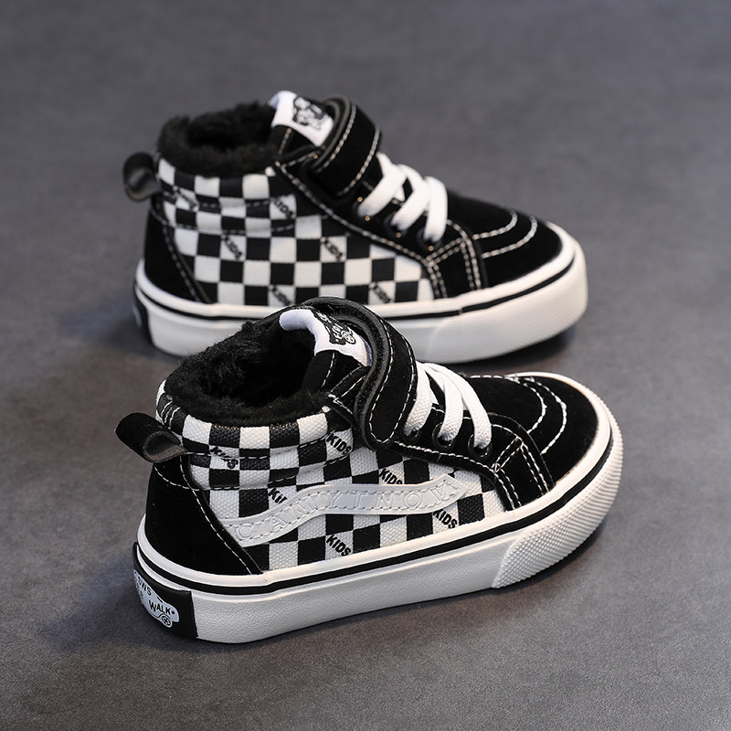 2025冬季新款儿童加绒帆布鞋男童二棉鞋高帮板鞋女童保暖宝宝冬鞋,淘宝优惠券,粉丝福利购,淘宝优惠卷