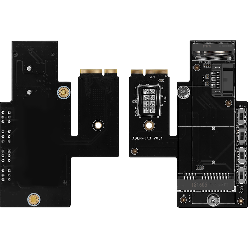 N100/N200/N305迷你主机三选一SATA扩展版四M.2硬盘扩展板M.2NVME-图0