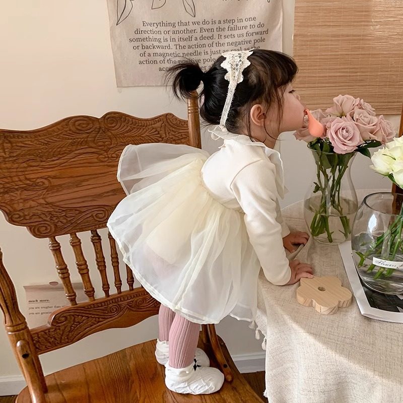 女童长袖连衣裙春秋款小童周岁甜美公主裙女宝宝外穿内搭纯色裙子,淘宝优惠券,粉丝福利购,淘宝优惠卷