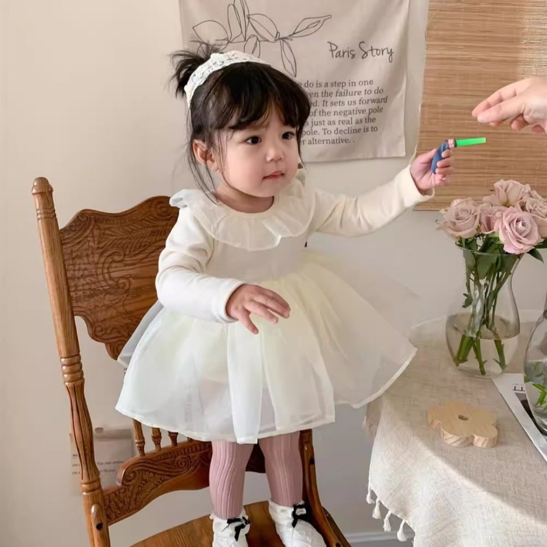 女童长袖连衣裙春秋款小童周岁甜美公主裙女宝宝外穿内搭纯色裙子,淘宝优惠券,粉丝福利购,淘宝优惠卷