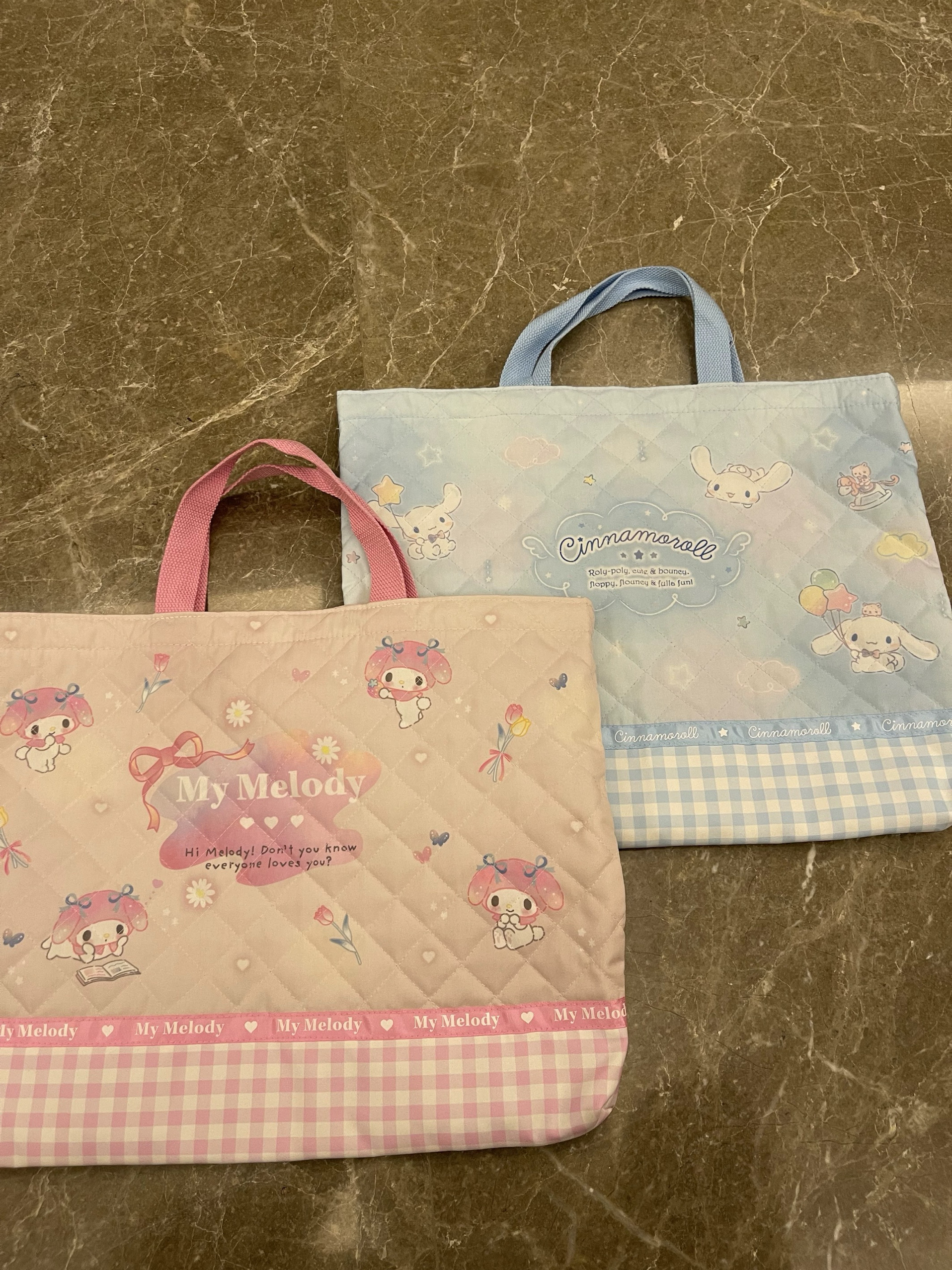 出口日本原单卡通夹棉帆布包 学生补习包 可放A4纸大课本 - 图0