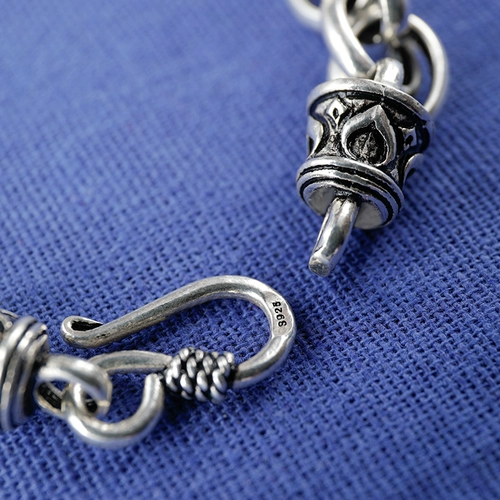 Ретро браслет с косичкой для влюбленных, серебро 925 пробы