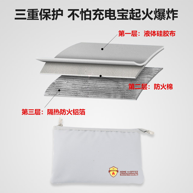 Mobile phone power bank headphone storage bag fireproof and waterproof bag Mobile phone power bank headphone storage bag fireproof and waterproof bag