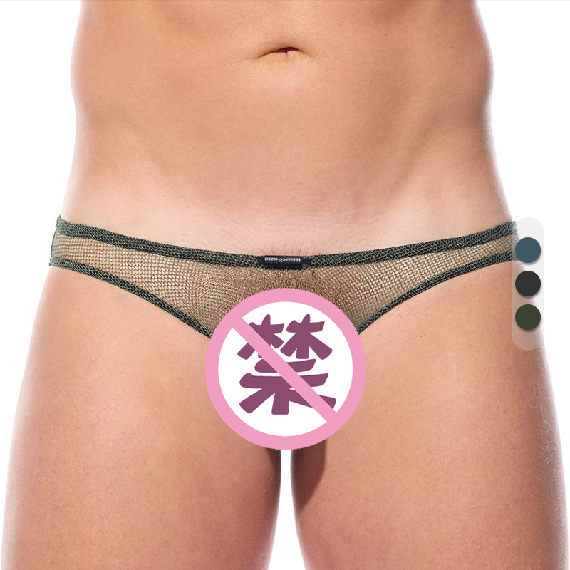 GREGG HOMME 性感网眼透视男士三角内裤低腰立体囊袋透气 210003 - 图0